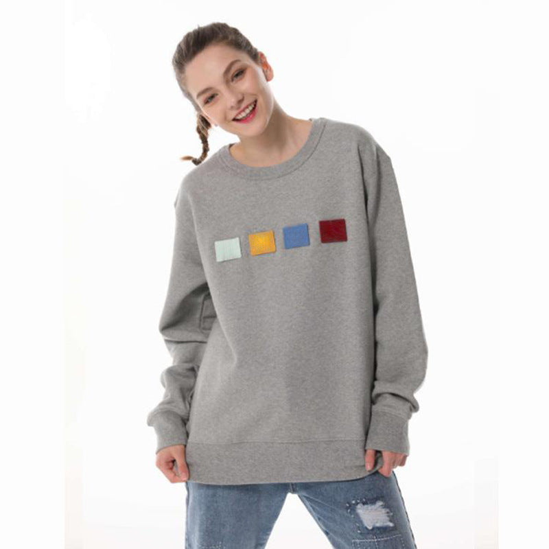Cozy Unisex Embroidered Animal Pullover Sweatshirt