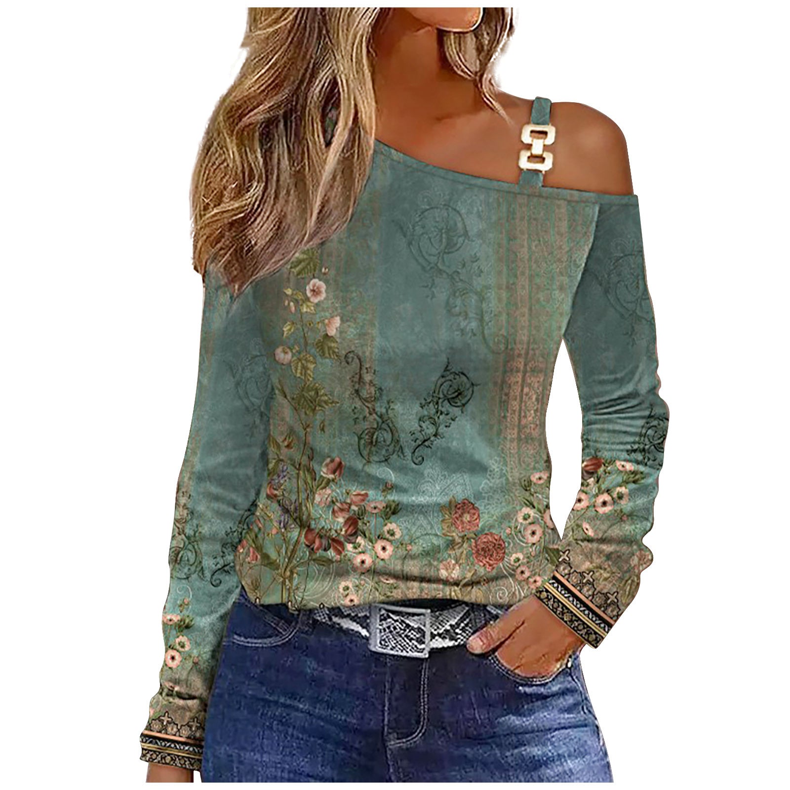 Women's Asymmetrical Diagonal Collar Pullover Shirt