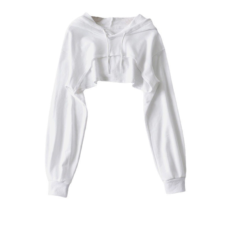 Chic Irregular Cropped Long-Sleeve Top