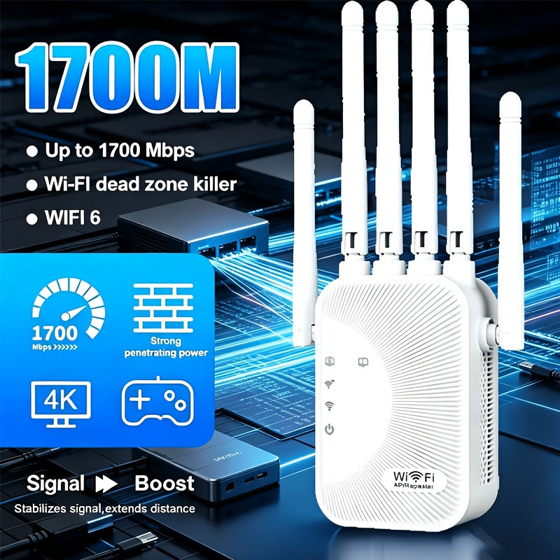 WiFi 6 Signal Amplifier with Wide Coverage