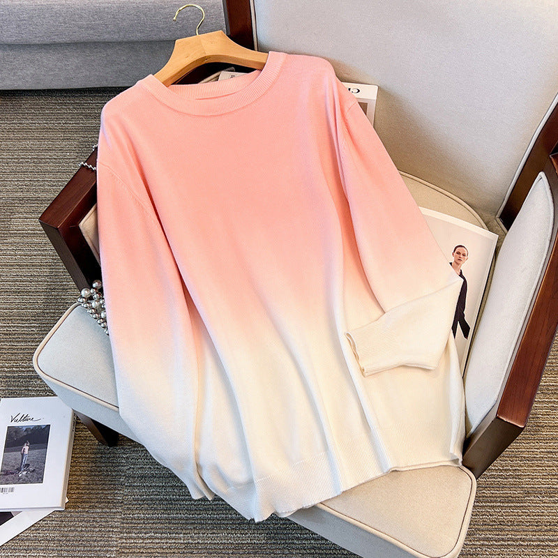 Loose Round Neck Pullover Plus Size Sweaters
