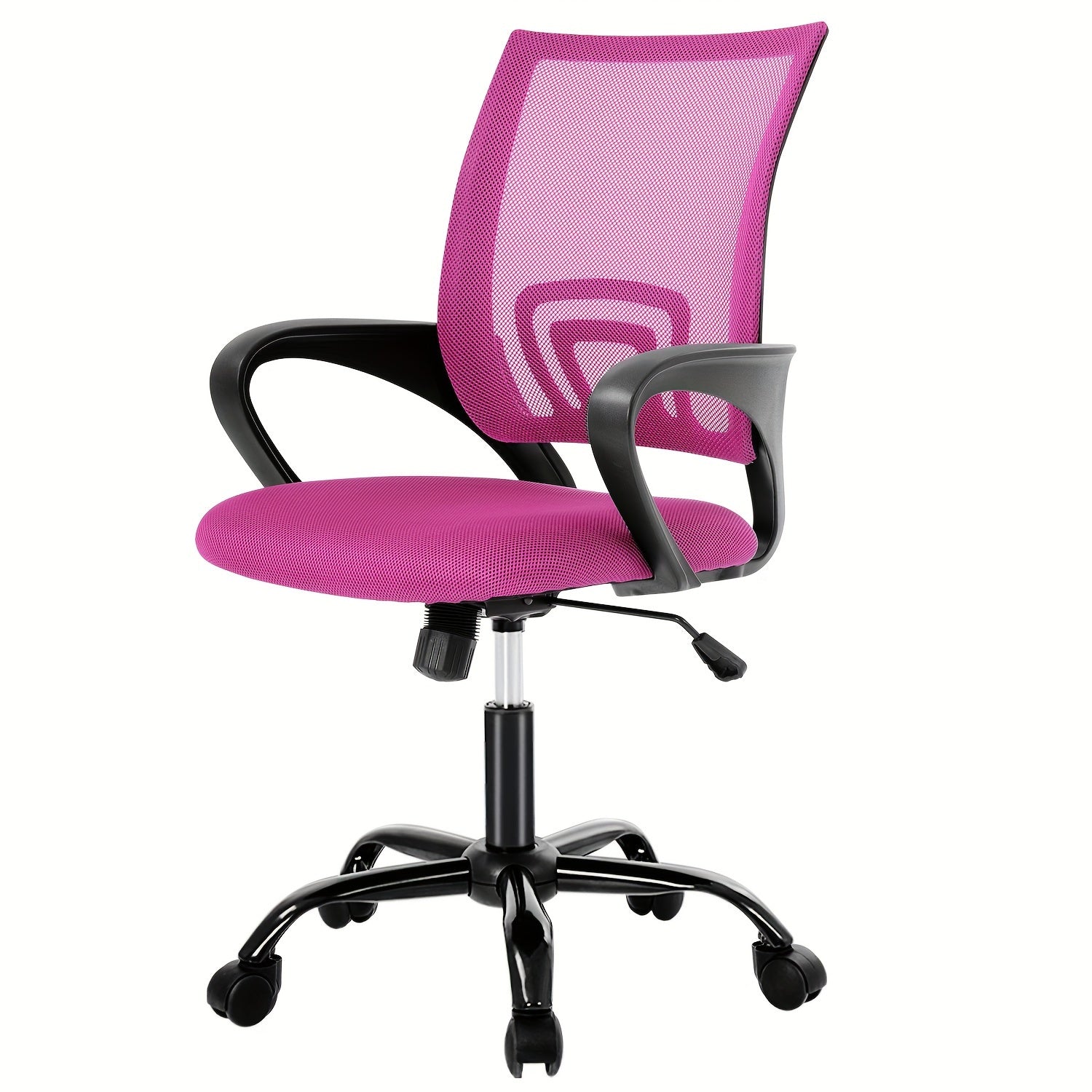 Ergonomic Mesh Office Chair with Lumbar Support, Padded Seat and 5‑Wheel Base