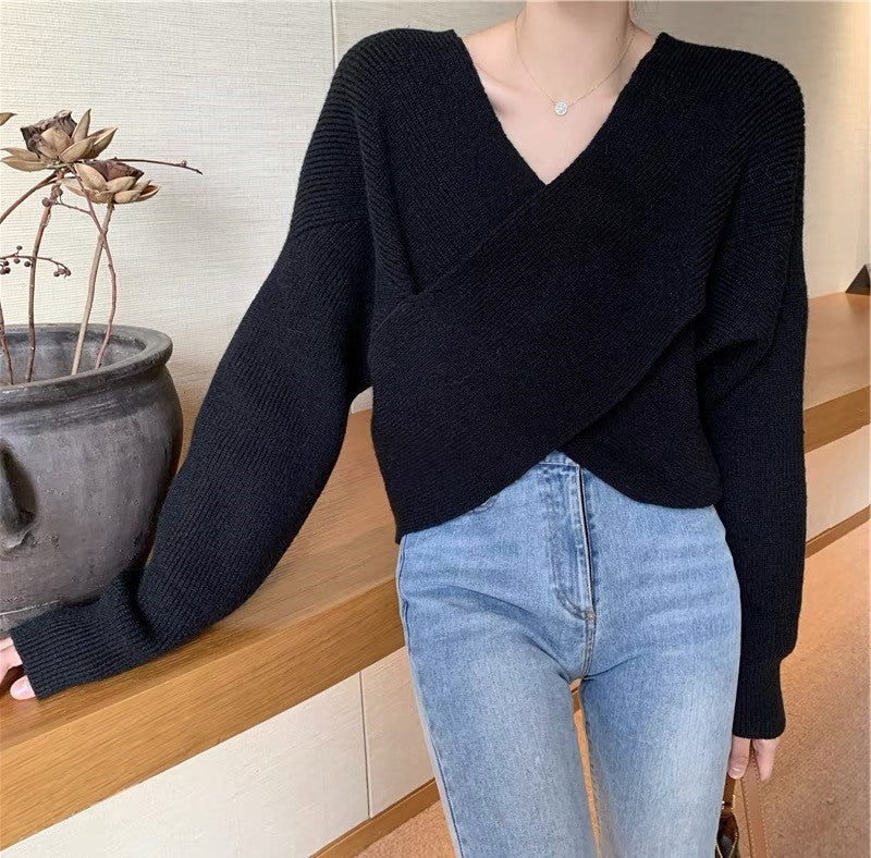Batwing Sleeve Loose Sweater Sweater for Women