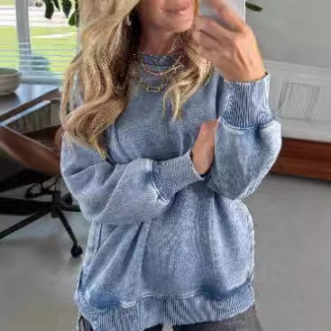 Cozy Loose Cotton Washed Autumn & Winter Sweater