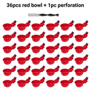 36-Pack Automatic Chicken Waterers with 1 Puncher – Poultry Drinking and Feeding System
