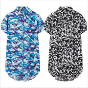 Women's Street Fashion Printed Short Sleeve Mid-length Shirt