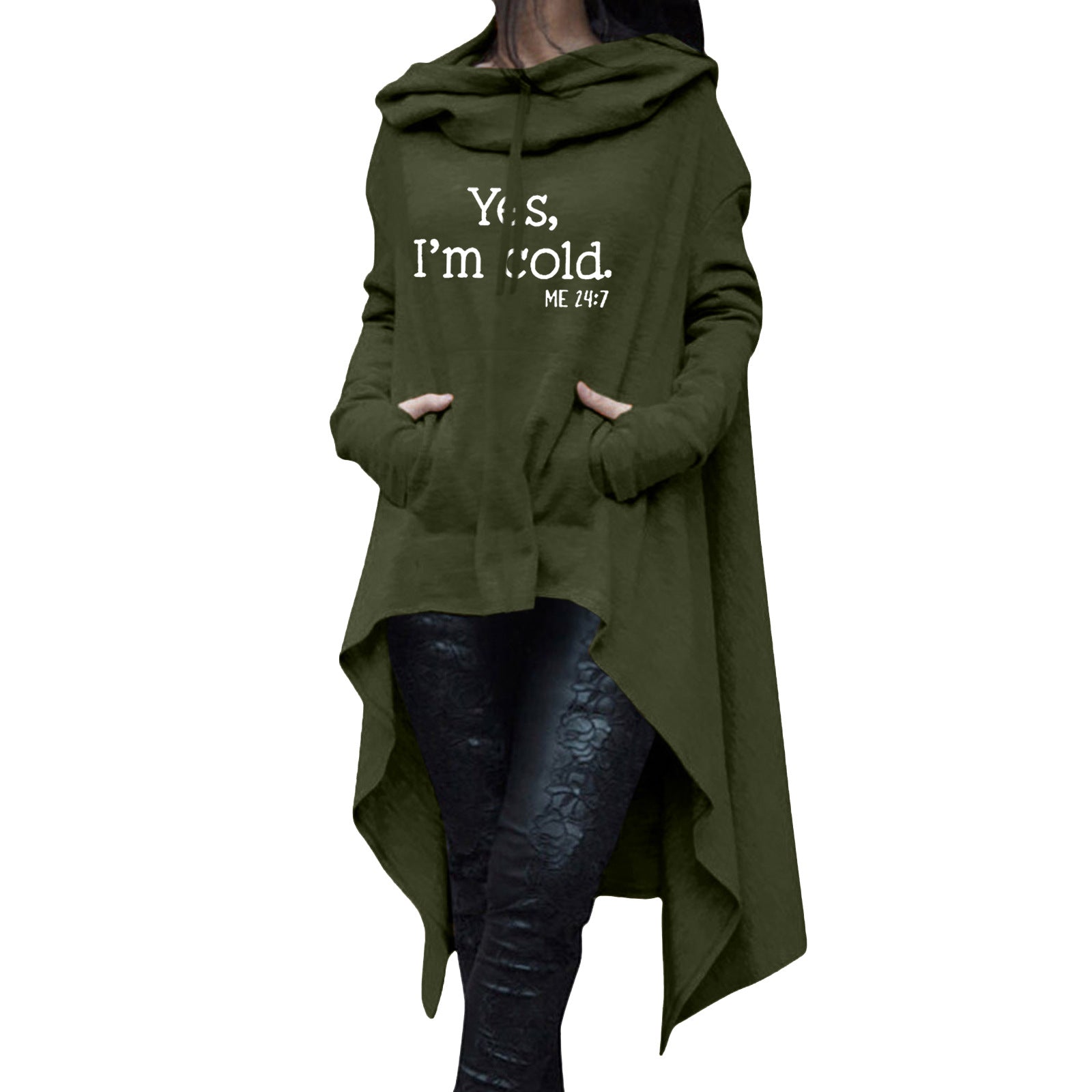 Plus Size Halloween Print Mid-Length Casual Hoodie