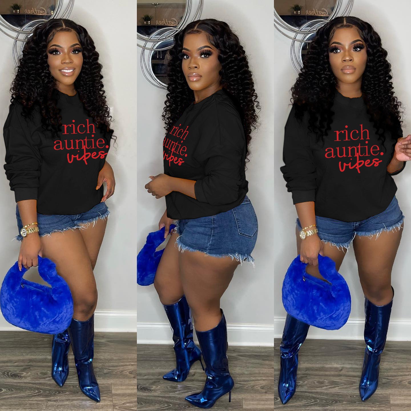 Cozy Fleece-Lined High Collar Casual Sweatshirt