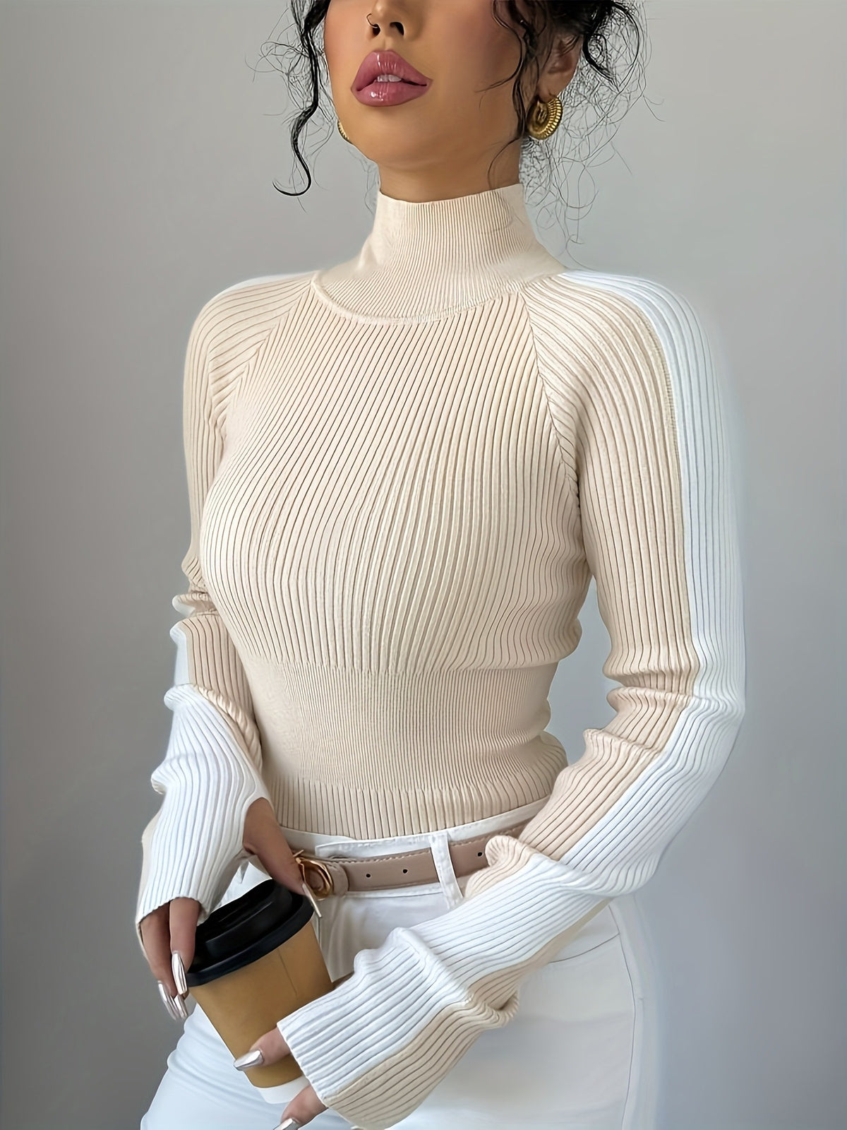 Turtleneck Slim Fit Versatile Sweater
