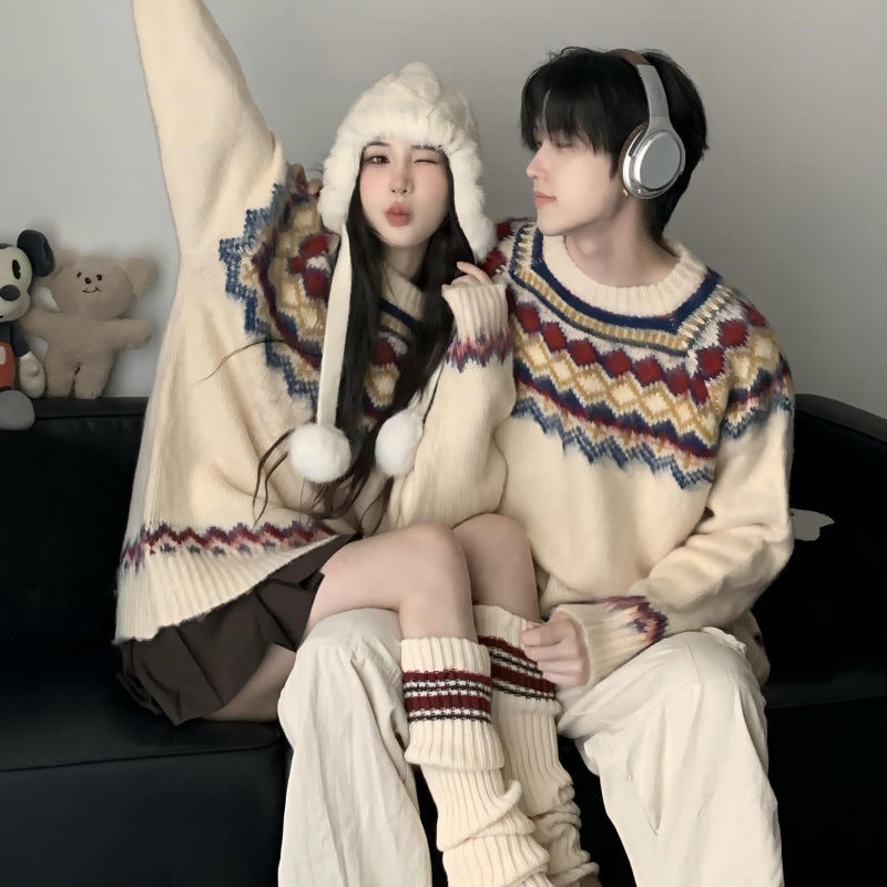 Thick Retro Hong Kong Style Warm Soft Glutinous Sweater