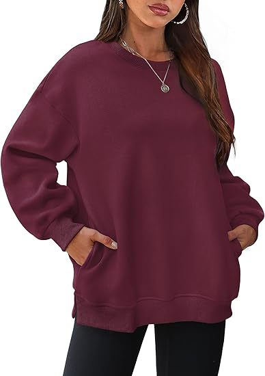 Oversized Velvet Long Sleeve Pullover Sweatshirt
