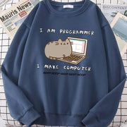 Chic Printed Long Sleeve Loose Pullover Sweatshirt