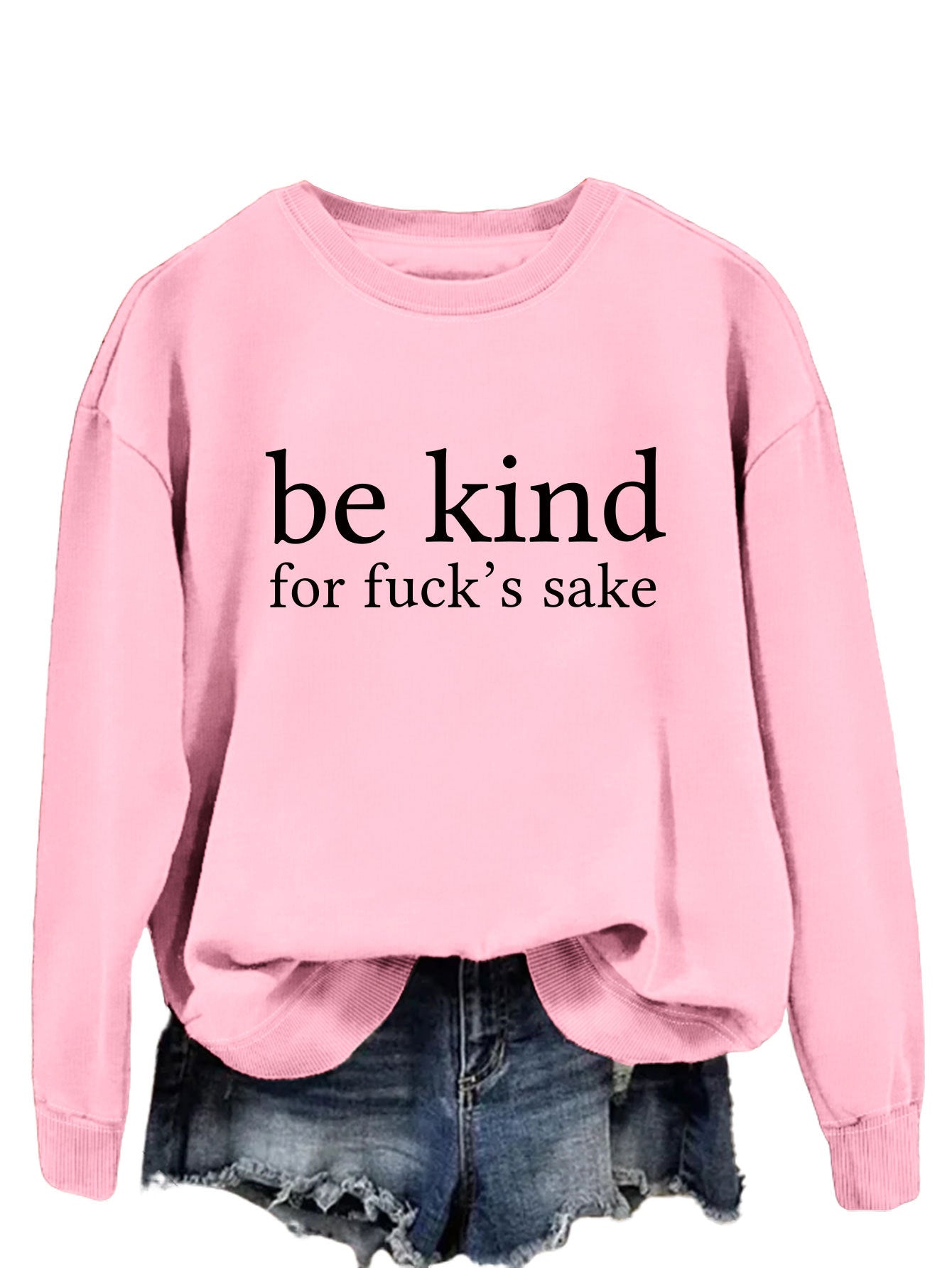 Cozy Cotton Women's Letter Print Pullover Hoodie