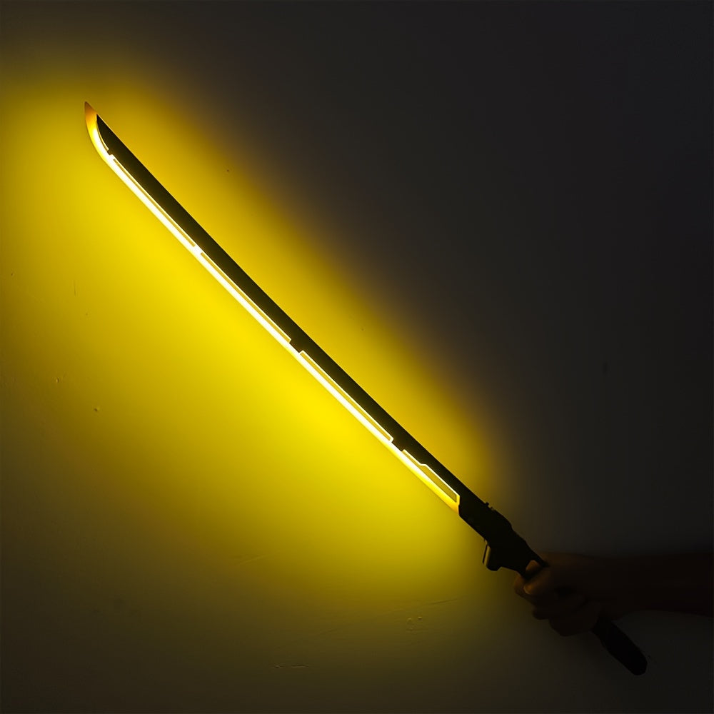 LED Cyber-Style Samurai Sword – 80 cm (31.5 in) Light-Up Prop for Cosplay, Masquerade and Halloween