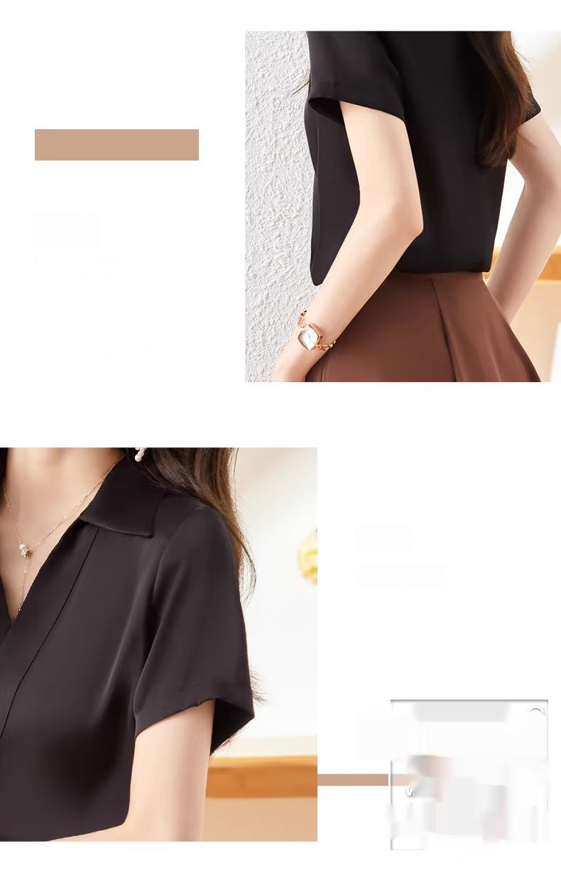 Women's Group Work Clothes Business Wear Short-sleeved Shirt