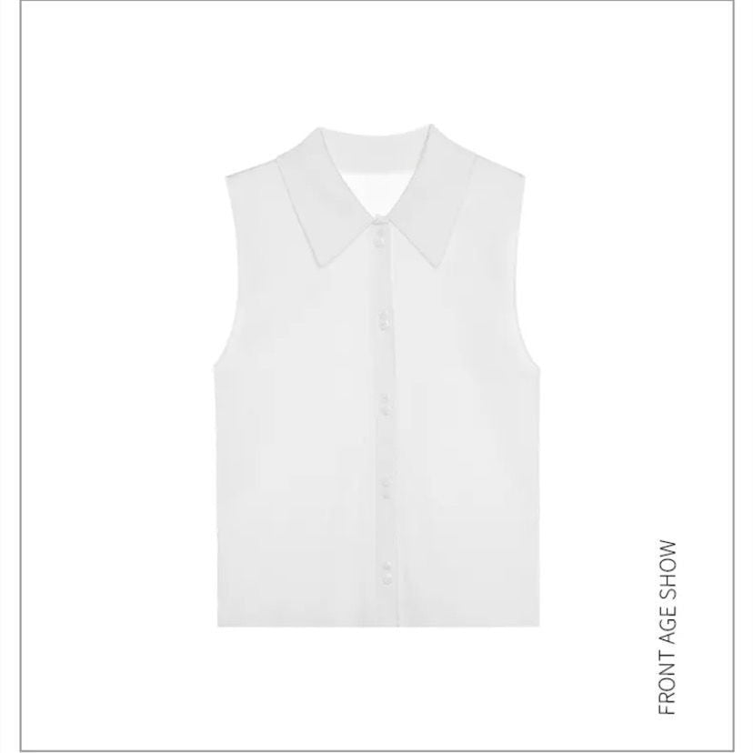 Shirt Collar Knitted Vest For Women New Autumn And Winter Base