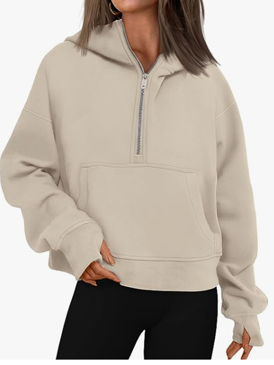Cozy Oversized Zip-Up Hoodie for Fall & Winter