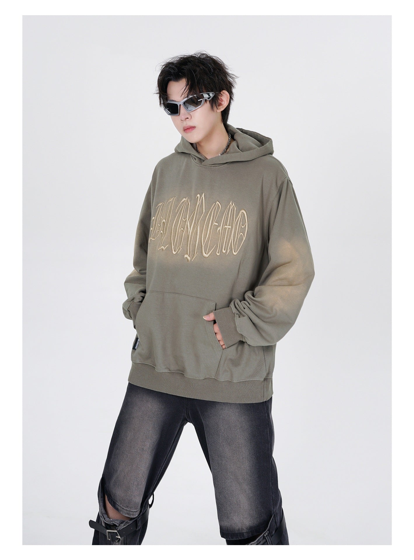 Embroidered Letter Pullover Streetwear Sweater