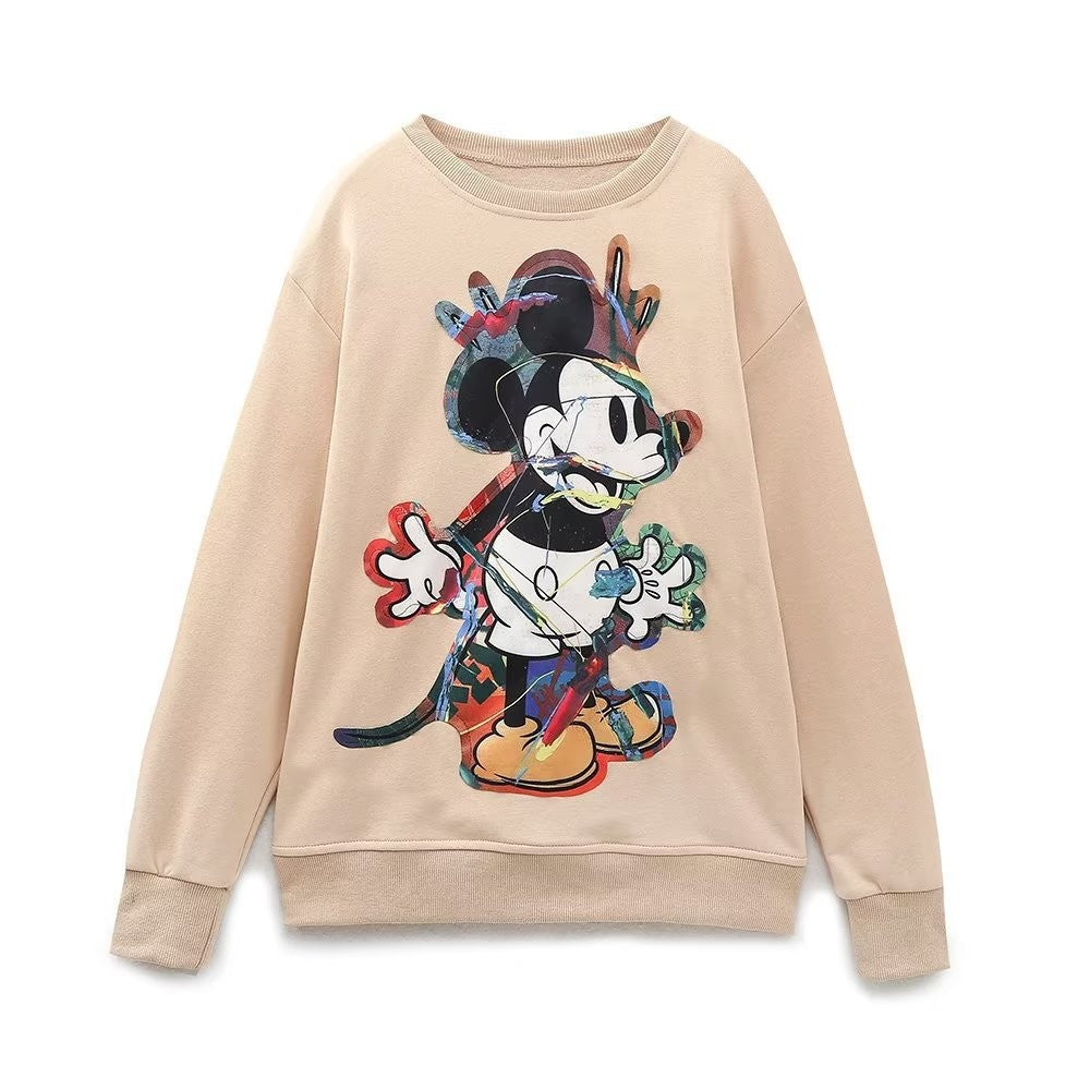 Women's 3D Digital Print Casual Long Sleeve Sweater