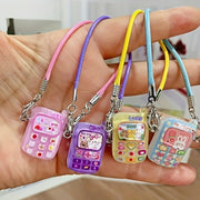 Cute Colorful Cartoon Animal Phone Keychain – Fun Pendant for Bag or Phone