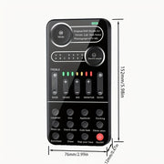 Portable Podcast Sound Card Kit with Mixing Effects and Voice Changer