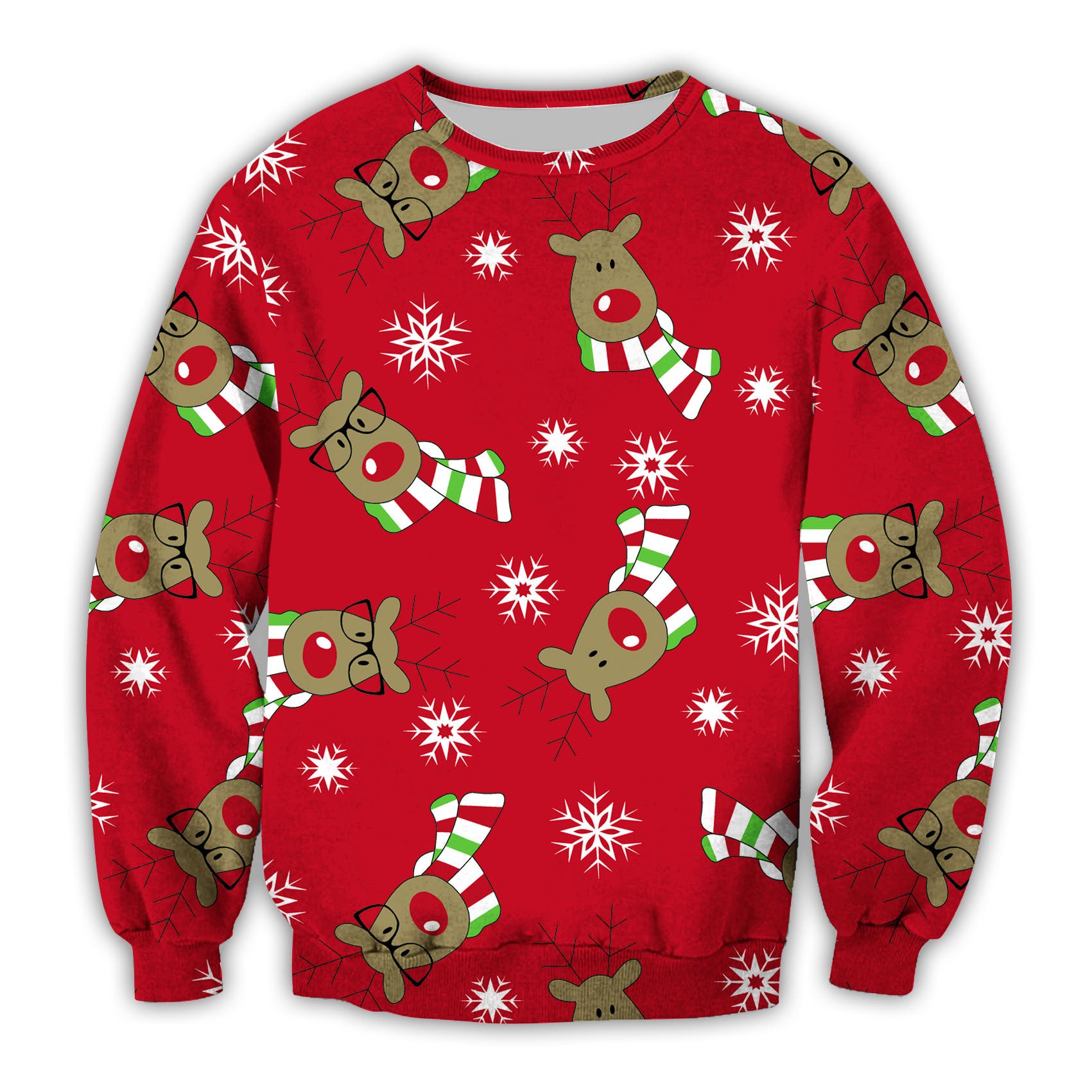 Festive 3D Christmas Hoodie for Women & Teens