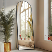 Arched full-length mirror with free-standing or wall-mounted options