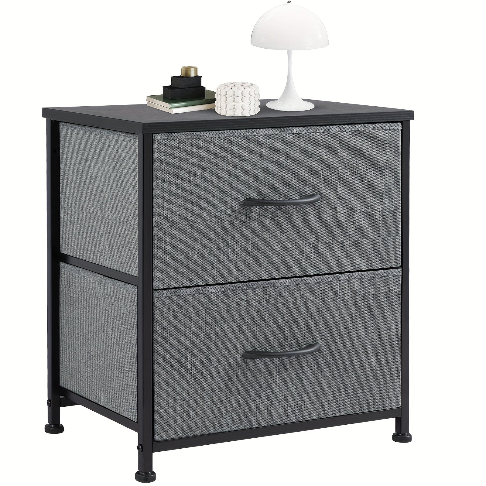 Nightstand Set Of 2, Dresser For Bedroom With 2 Drawer, Small Dresser Beside Tables, Nightstand With Removable Fabric Bins For Small Spaces, Closet, Entryway, College Dorm, 1pc/2pcs Options Available