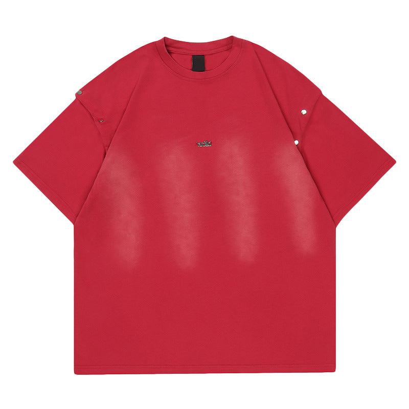 Women's Loose American Style Short-Sleeve Pullover Sweatshirt