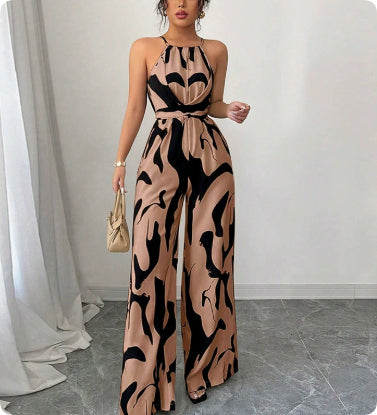Bold Zebra Print Suspender Jumpsuit for Women
