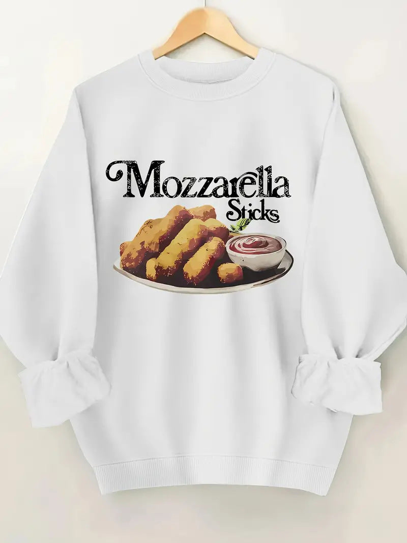 Women's Casual Printed Round Neck Pullover Sweater