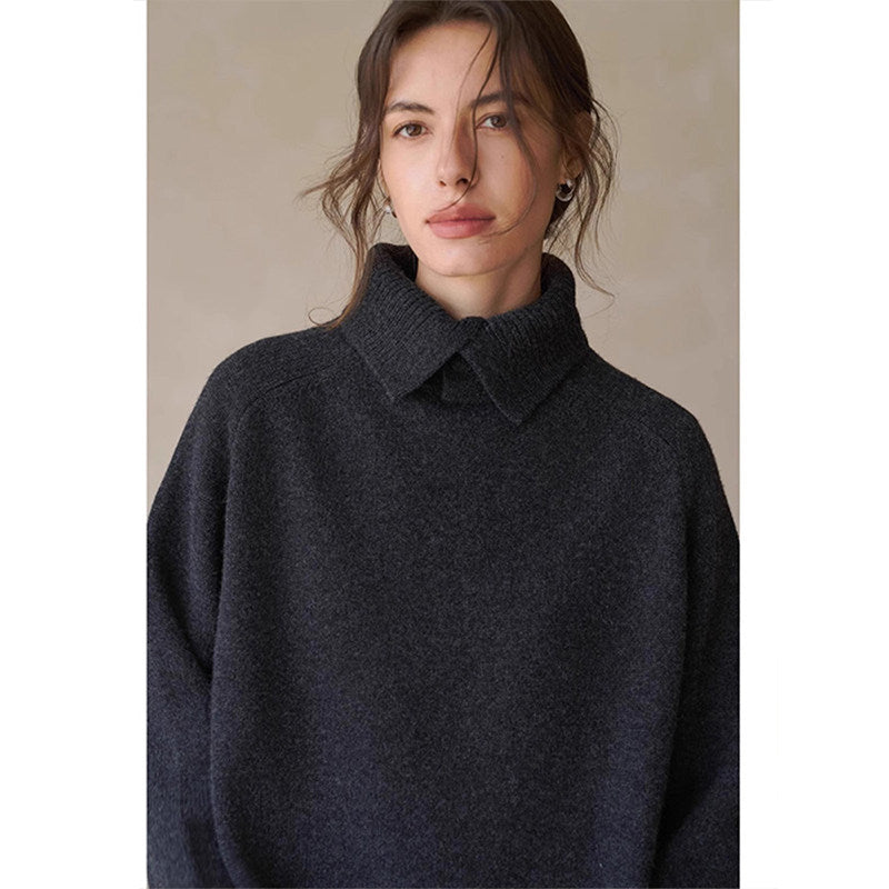 Womens Fashionable Casual Turtleneck Pullover Sweater