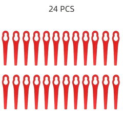 Lightweight key-shaped plastic grass trimmer blade for lawn mowers
