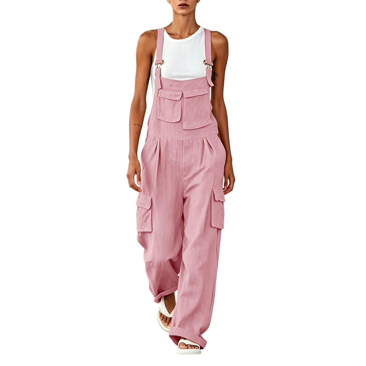 Womens Comfortable Suspender Jumpsuit For Summer