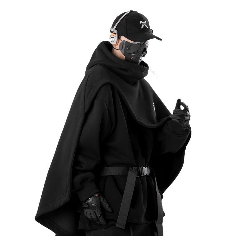 Men's Retro Mechanical Turtleneck Cape Sweater