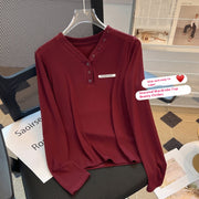 Women's Slim-Fit Thermal Long Sleeve Pullover