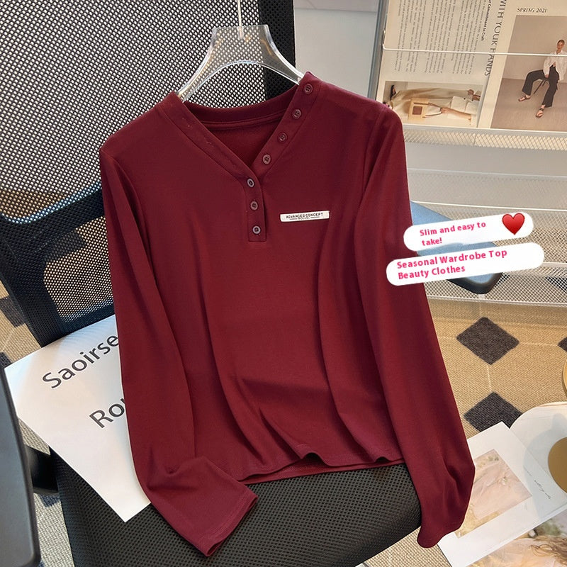 Women's Slim-Fit Thermal Long Sleeve Pullover