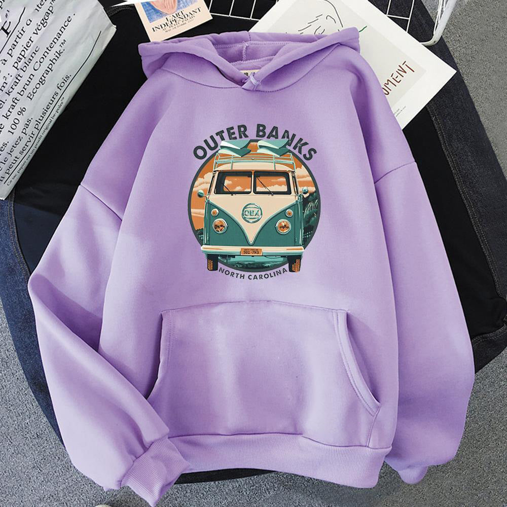 Cute Cartoon Fleece Lined Winter Hoodie