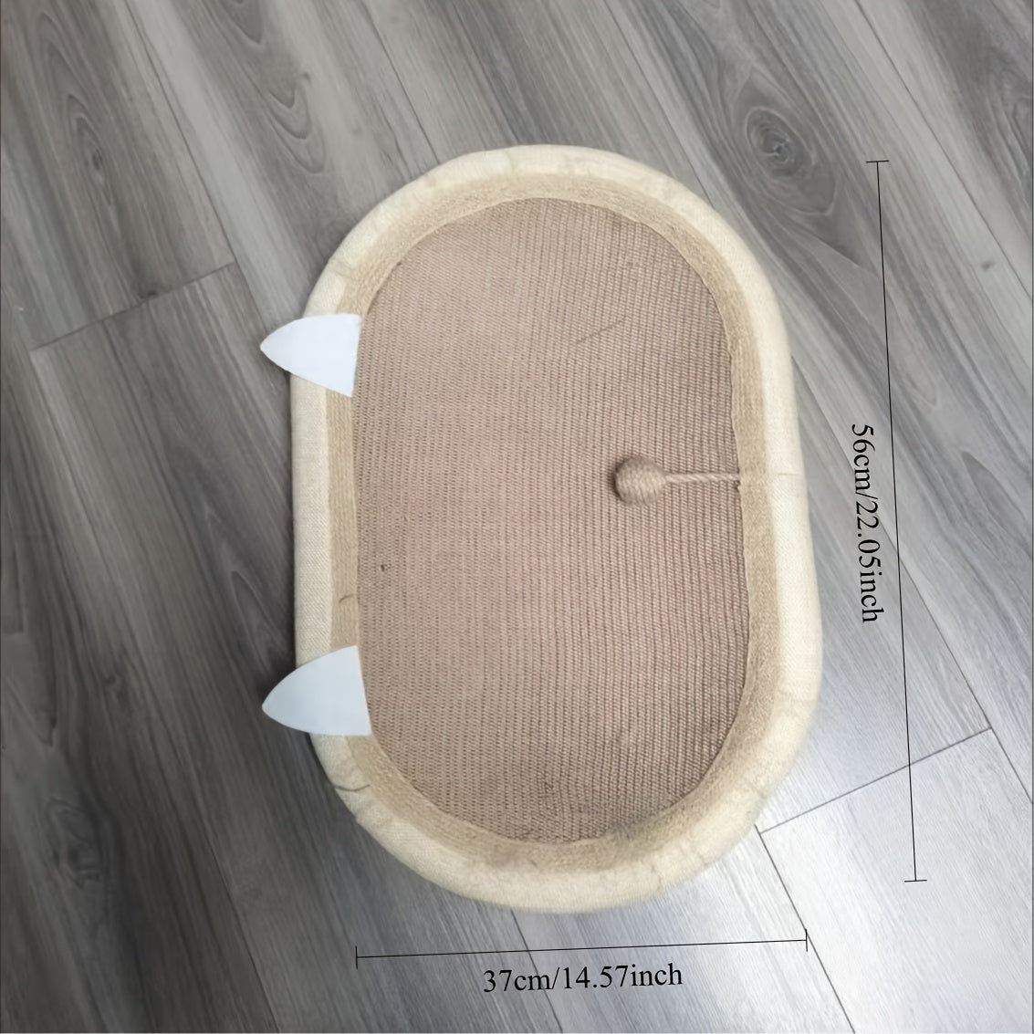 Sisal Cat Scratching Board - 22.05inch/ 23.62inch Oversized, Durable, Non-shedding Oval Design  Cat Bed & Scratching Basin