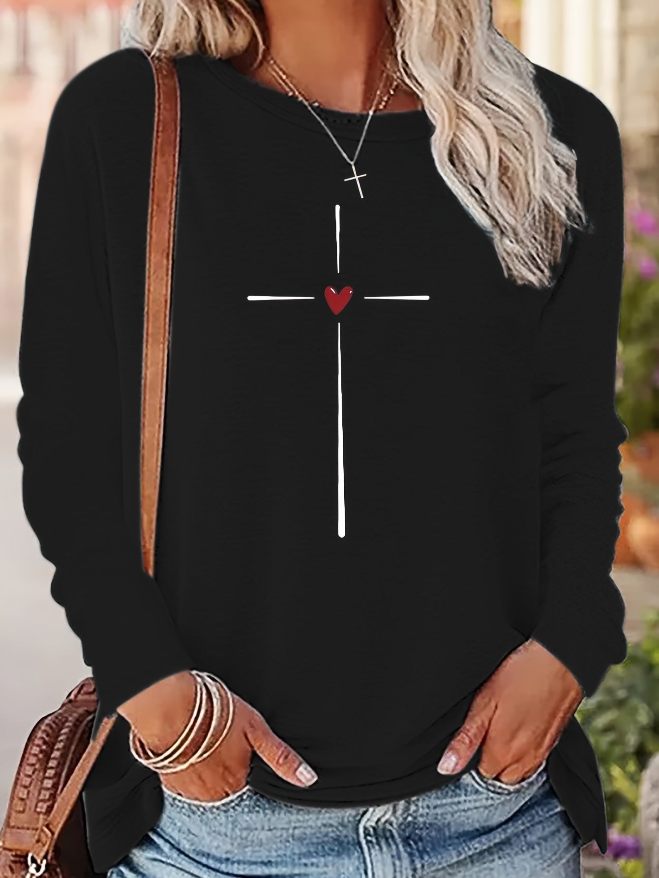 Plus Size 3D Printed Casual Long Sleeve Hoodie