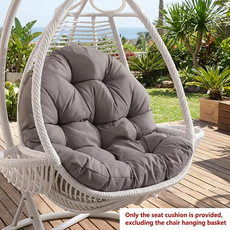 [For Indoor/Outdoor] Ultra-Soft Egg Chair Rocking Seat Cushion - Suitable for Indoor and Outdoor Use, Thickened Anti-Collapse Filling, Tufted Oxford Fabric Cover, Removable and Washable Cover. Ideal for Reading Nooks/Balconies/Seat Cushions