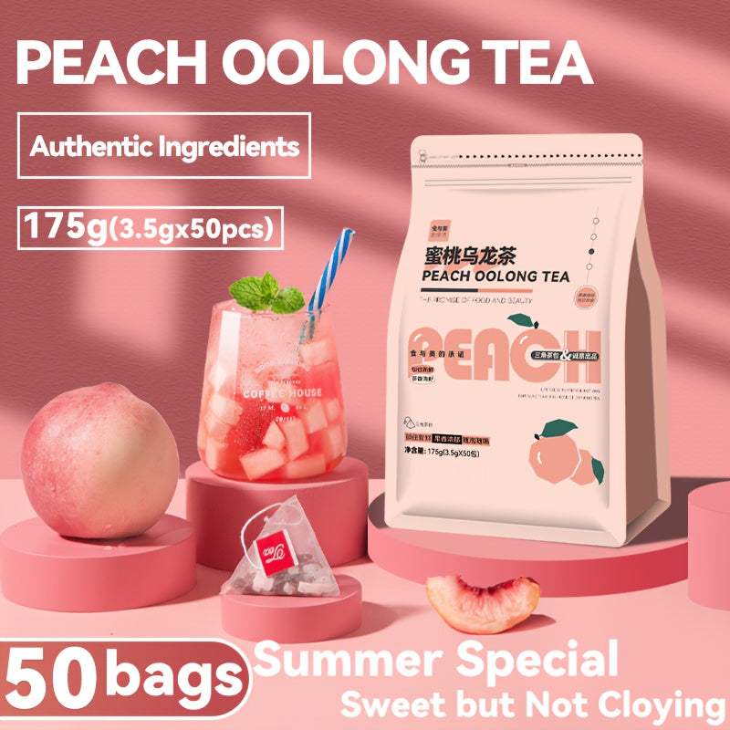 Peach Oolong Tea, 50 Triangle Tea Bags