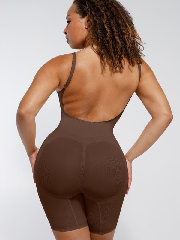 Seamless Open-Back Sporty Jumpsuit