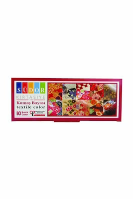 Fabric Paint Set with 10 Vivid 25ml Colors for Custom Designs