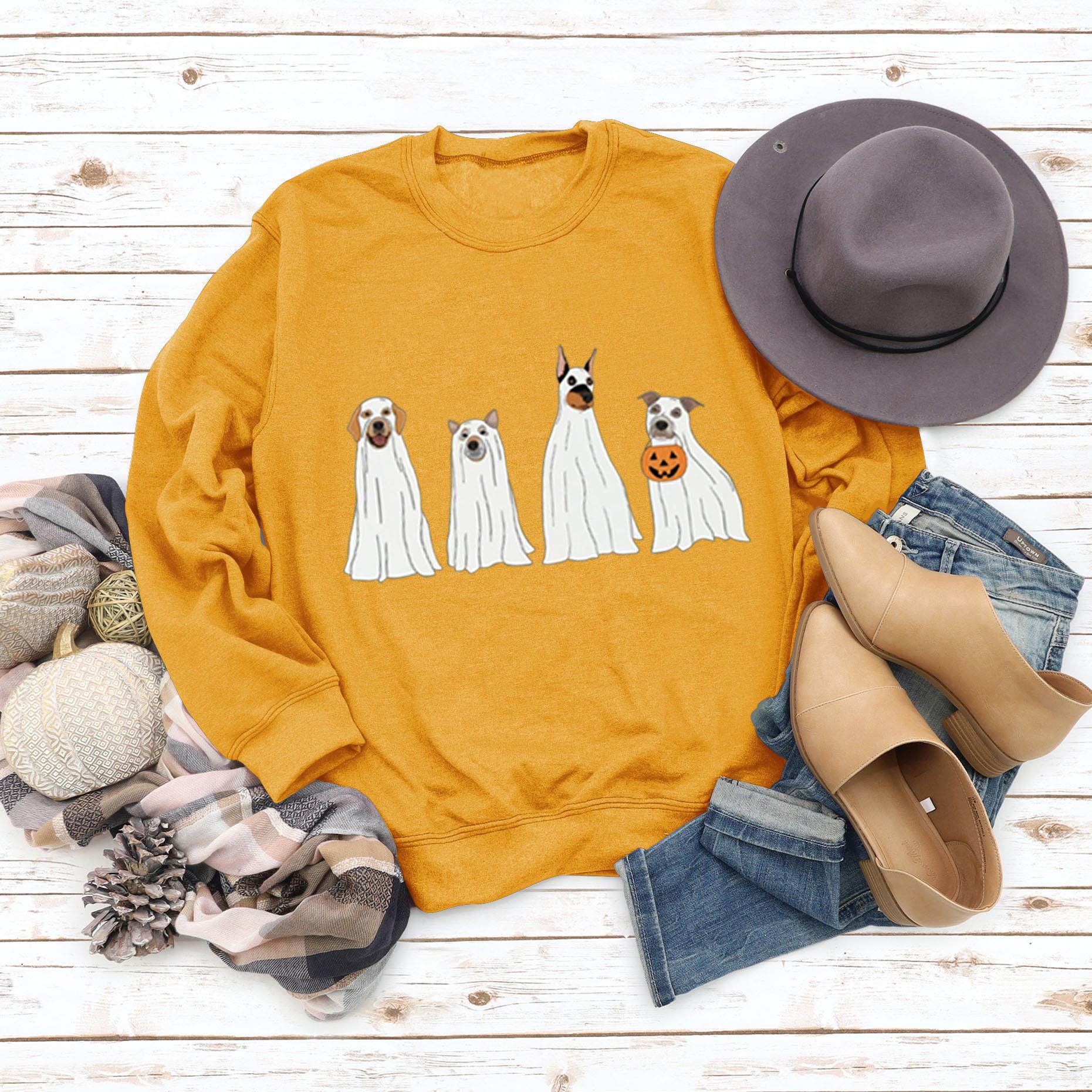 Ghost Puppy Halloween Crewneck Sweatshirt