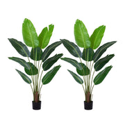 60 inch artificial Bird of Paradise tree with banana leaves for home decor