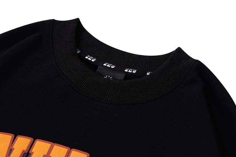 Hamburg Letter Print Oversized Long Sleeve Sweatshirt