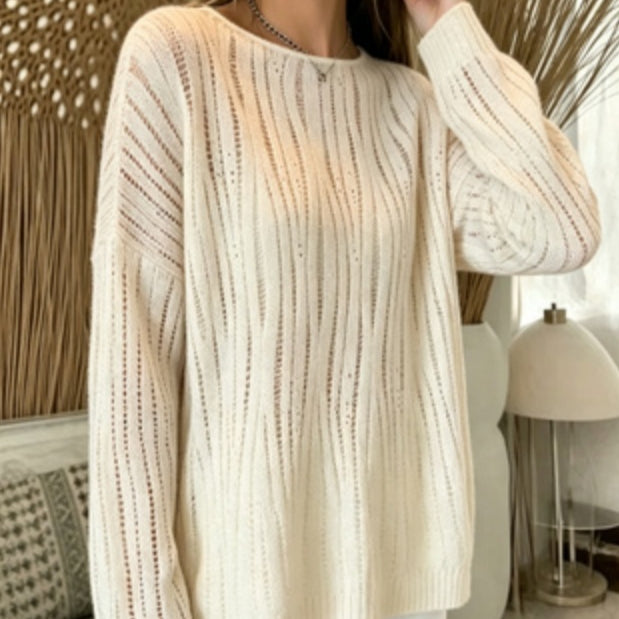 Women's Long-sleeved Fashionable Knitted Sweater