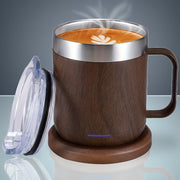 USB‑Powered Heated Insulated Mug Set with 10‑Hour Auto‑Off
