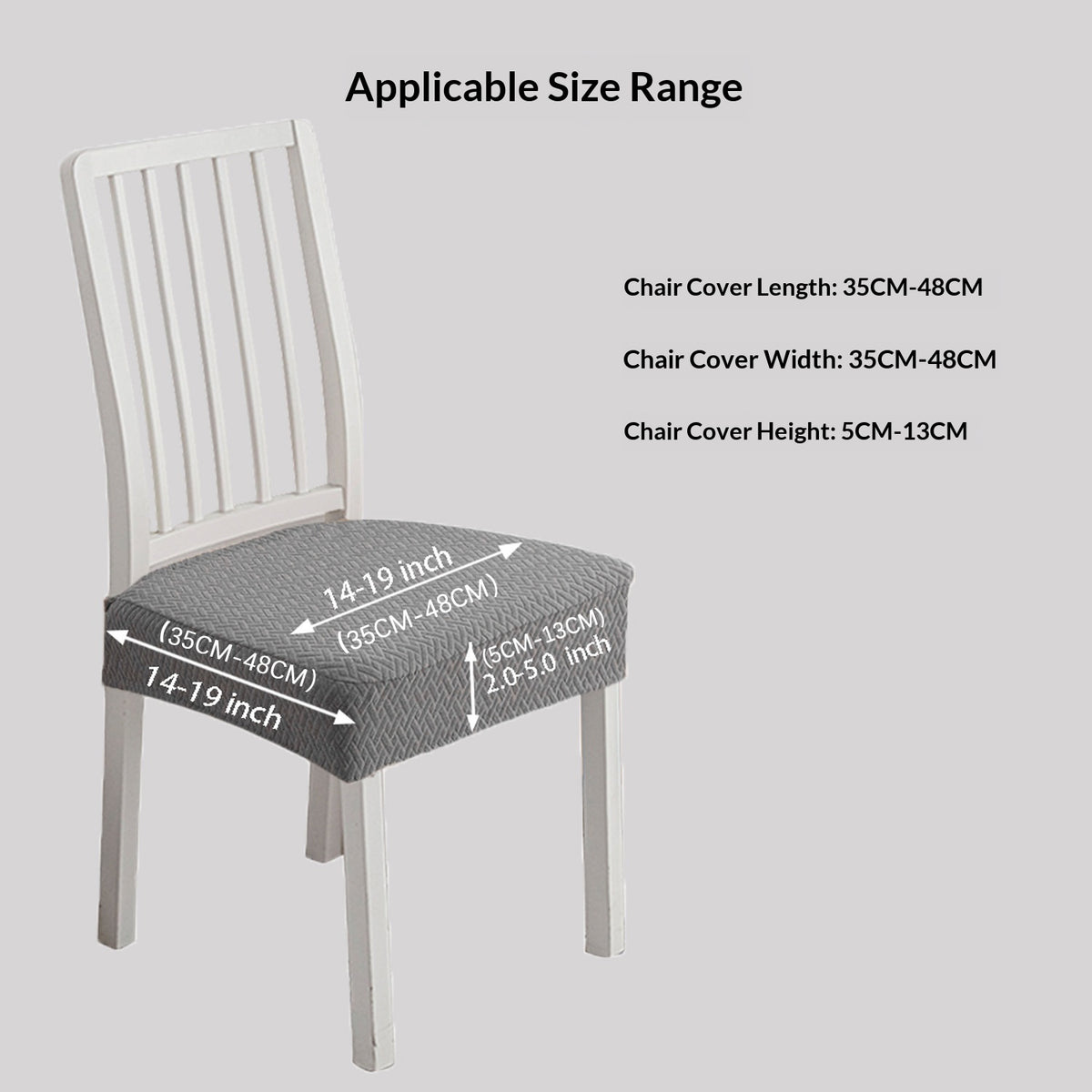T-shaped Jacquard Waterproof Chair Seat Cover - Dining Chair Slipcover